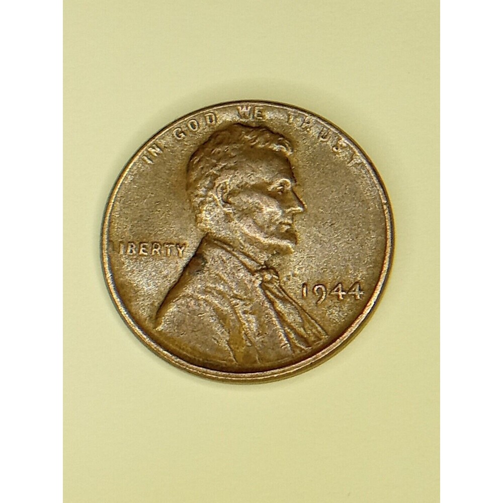 RARE 1944 Wheat Penny Cent Coin No Mint Mark Error With L, W, R, T into the Rim
